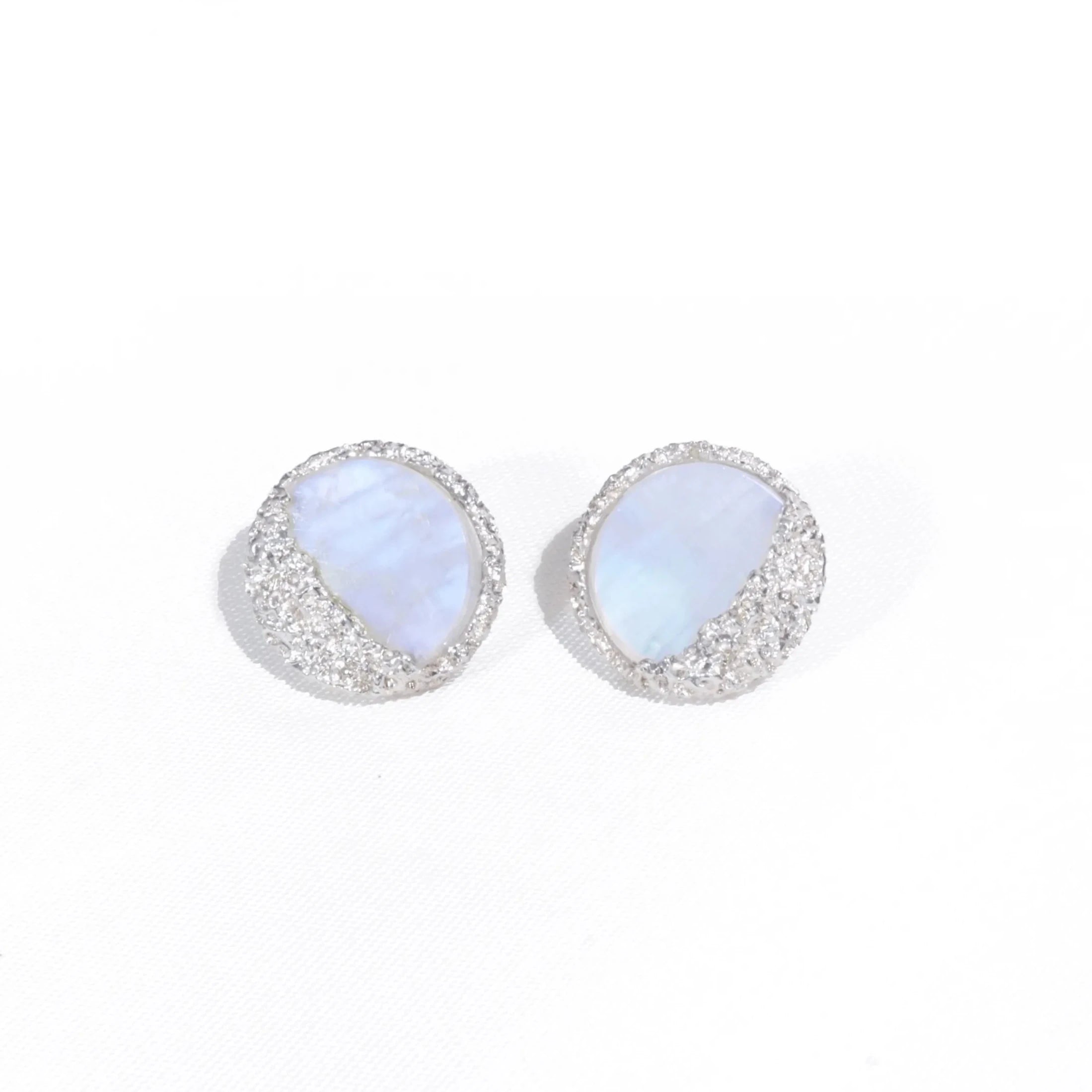 から厳選した | Earrings Moonstone Silver Luna Round Chiajewelry – アクセサリー
