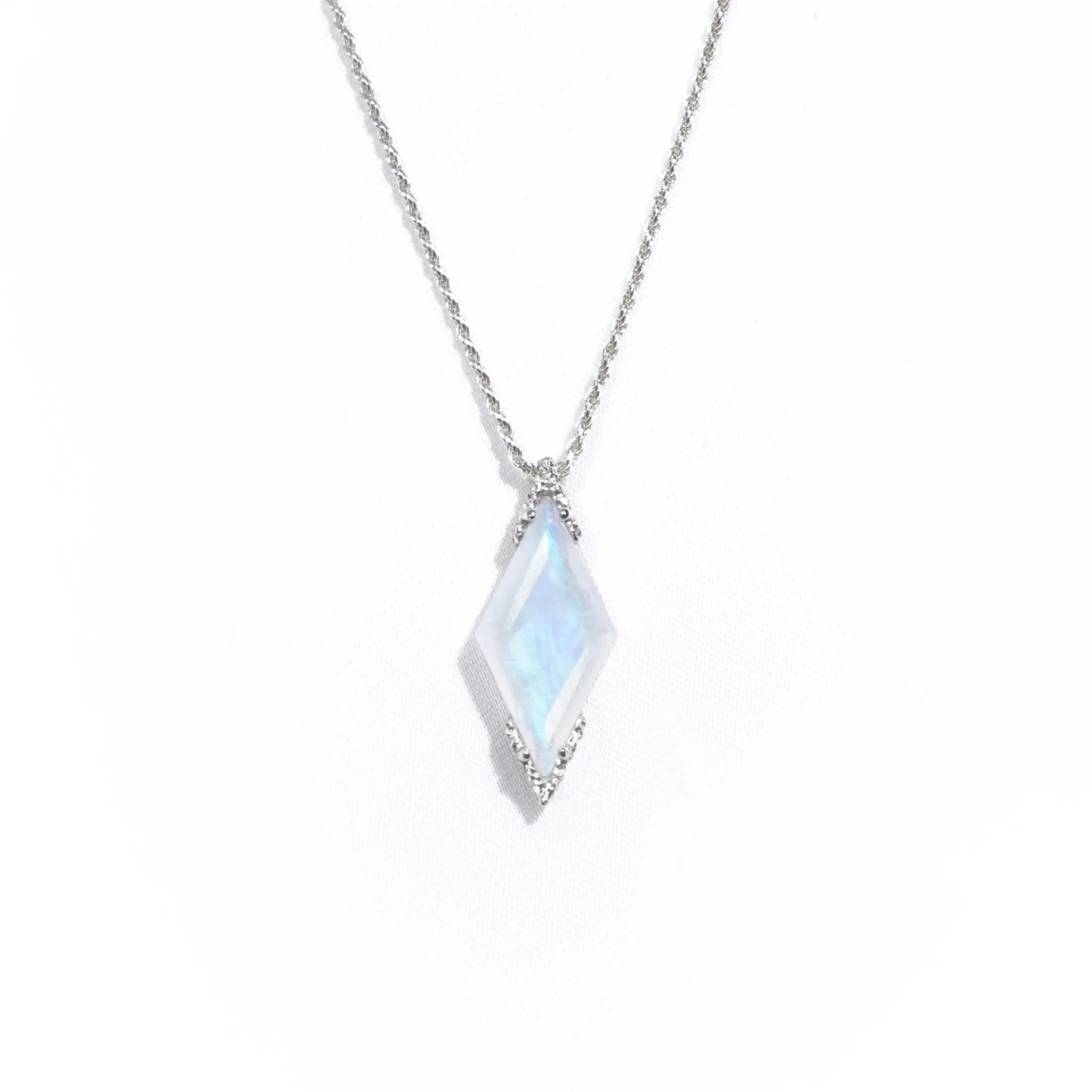 Luna Silver Moonstone Necklace | Rhombus – Chiajewelry