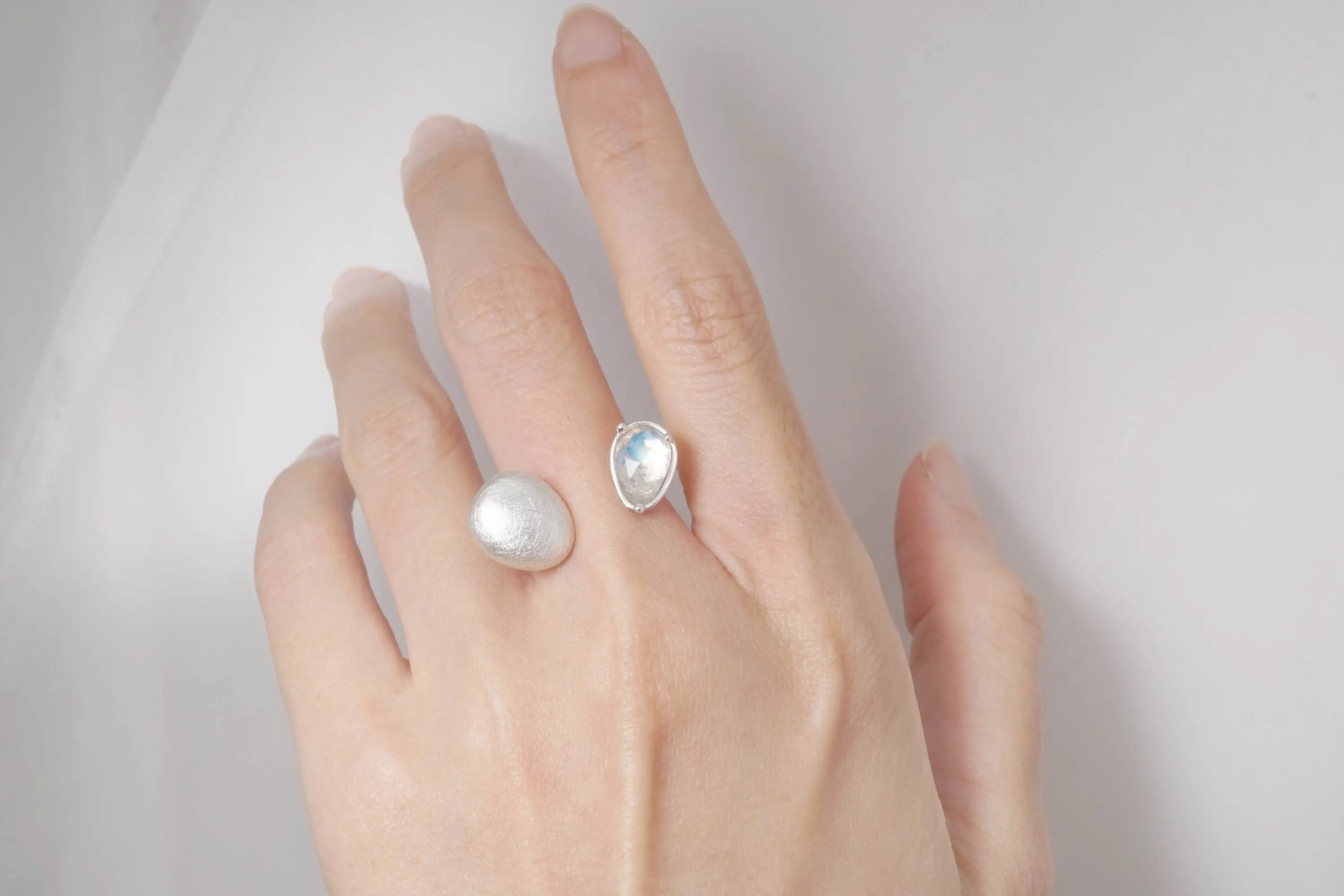 Enhance Your Style with the Silver Moonstone Deux Ring