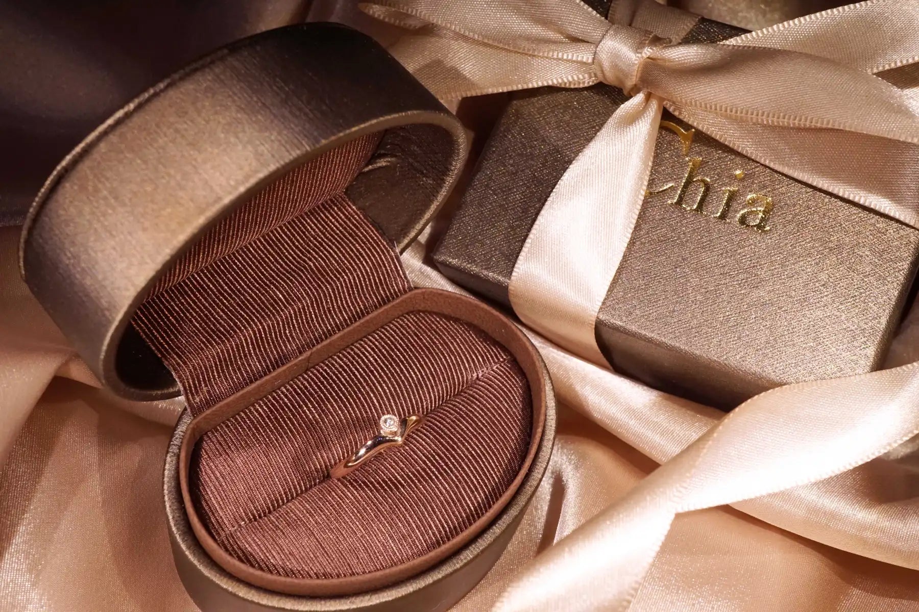 Testimonial of chia jewelry pink diamond 14kt rose gold custom engagement ring
