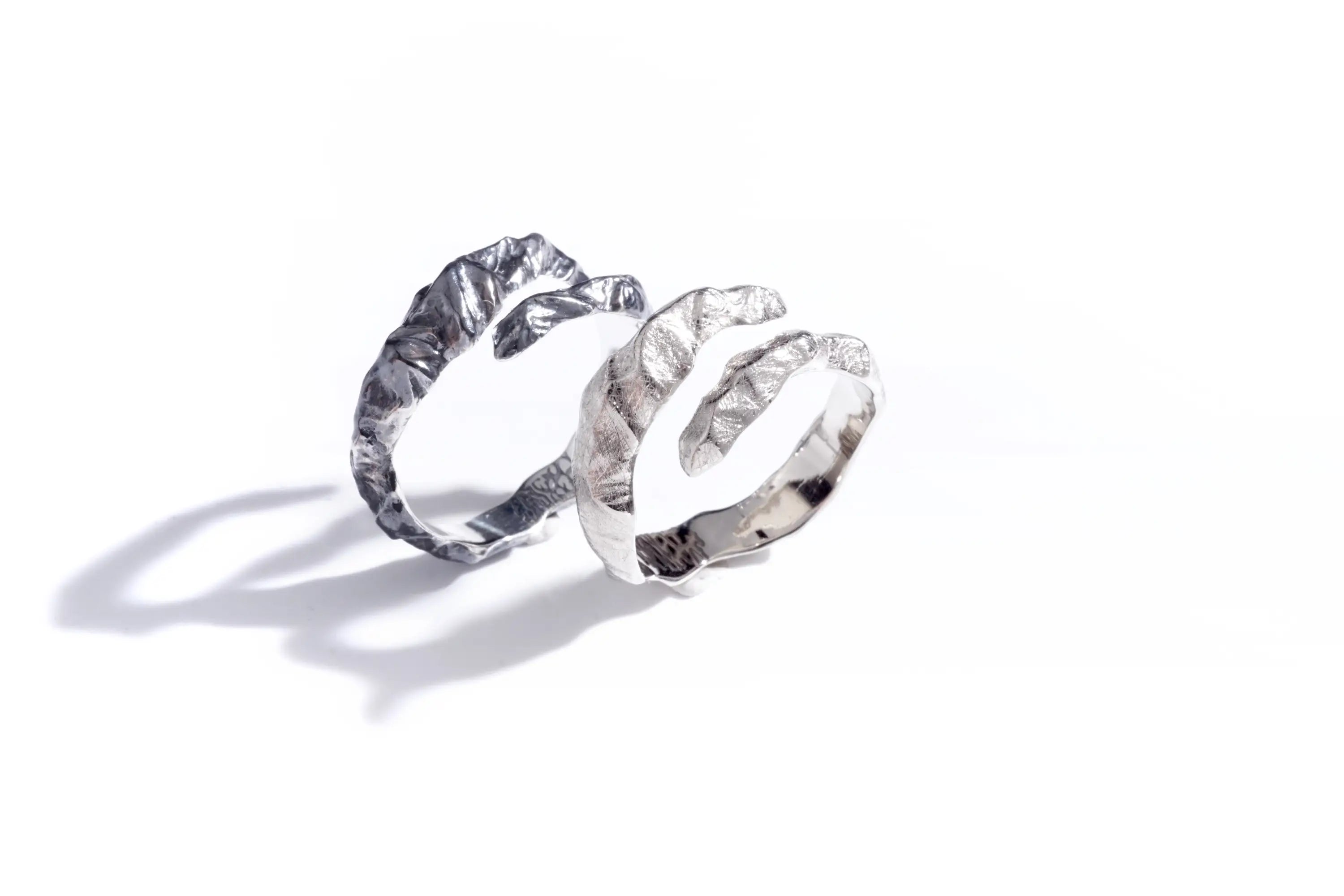 Chia Jewelry unique handmade custom wedding bands inspired by mountains.