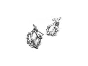 Angel Flower Silver Stud Earrings