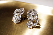 Sterling silver daisy earrings