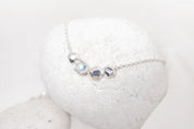 Chia Jewelry gem stones everyday necklaces design collection. One of a kind silver moonstone necklace and pendant.
