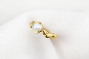 Chia Jewelry gem stones rings design collection.One of a kind gold moonstone simple and artistic bean pebbles statement ring.