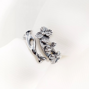 Adjustable Eucalyptus Ring Inspired by Nature