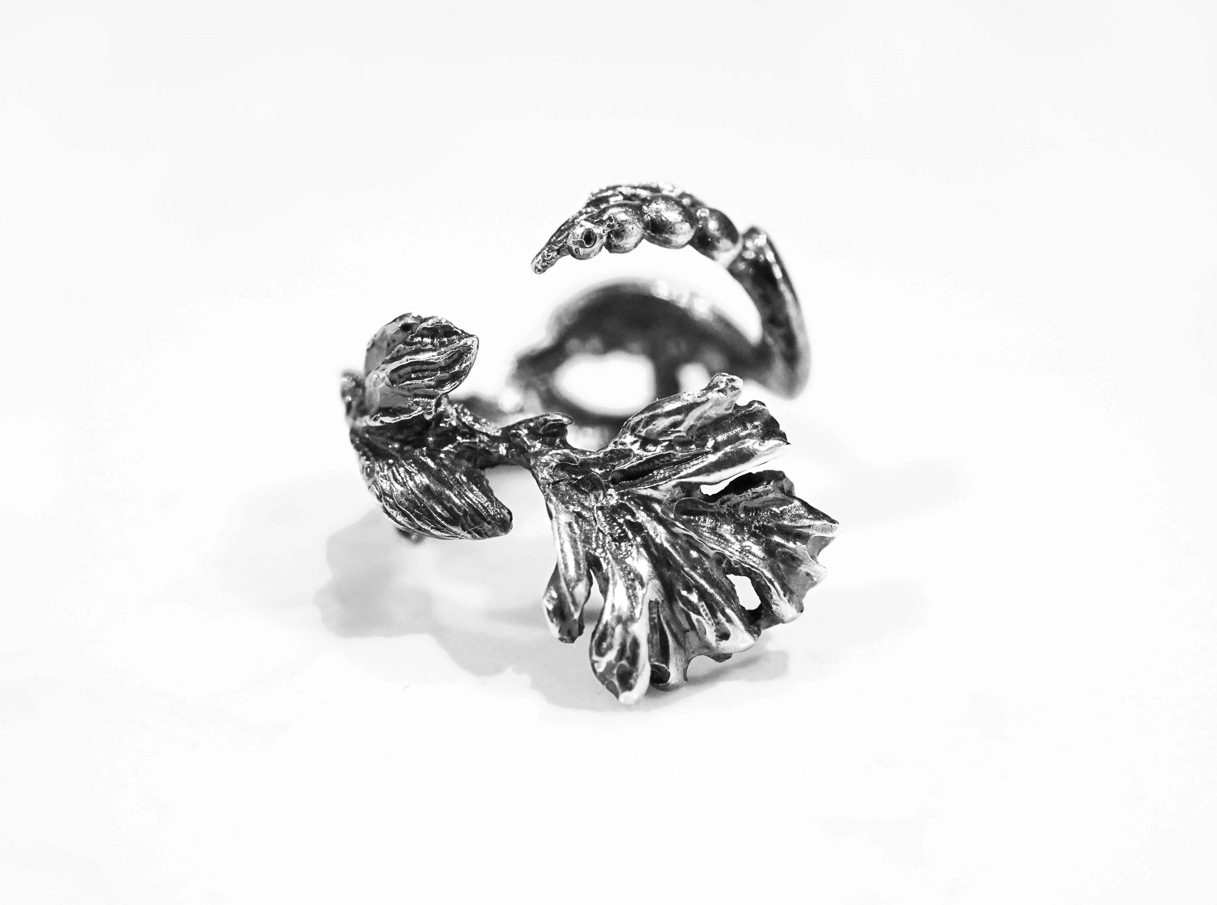 Iris Adjustable Silver Ring