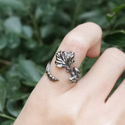 Iris Adjustable Silver Ring