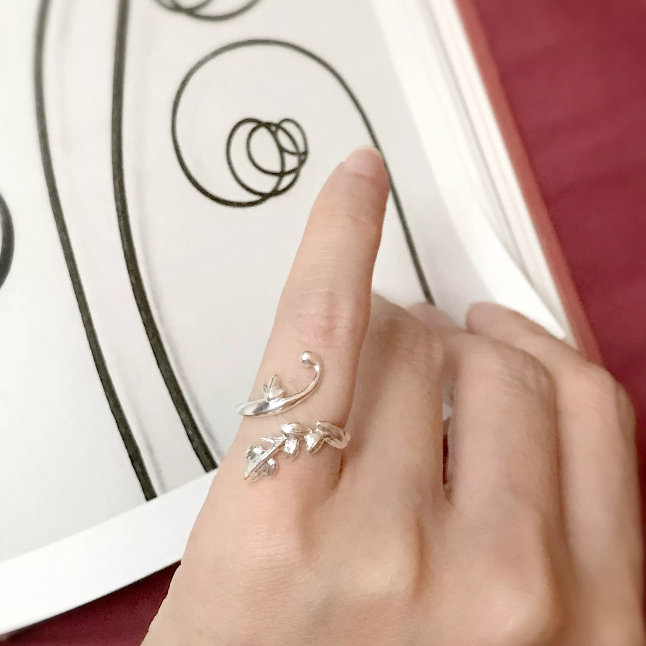 Adjustable Ivy Ring Inspired by Strength and Loyalty
