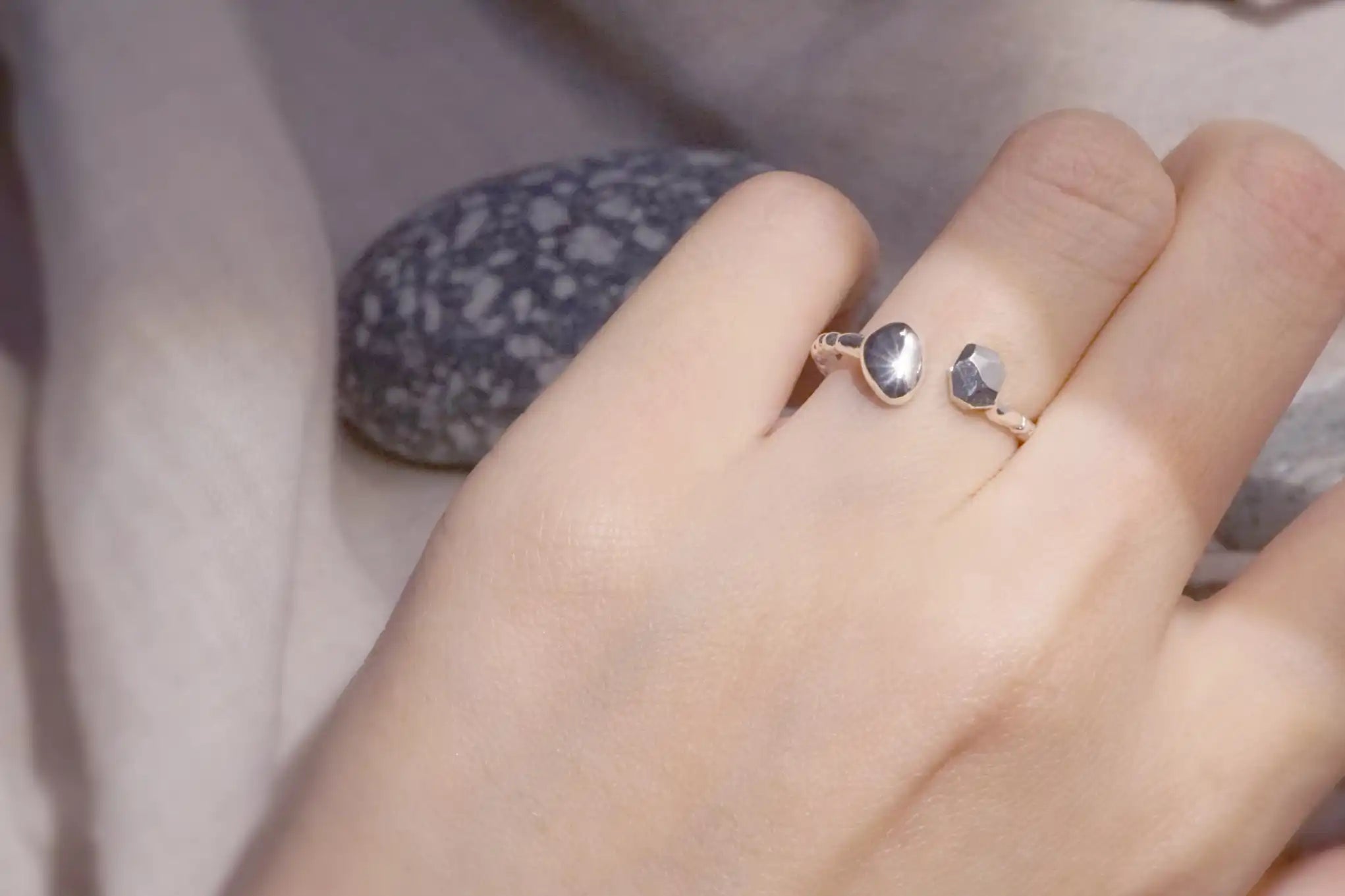 Silver Deux Adjustable Ring