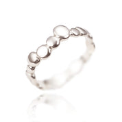 Silver Flat Pebble Ring